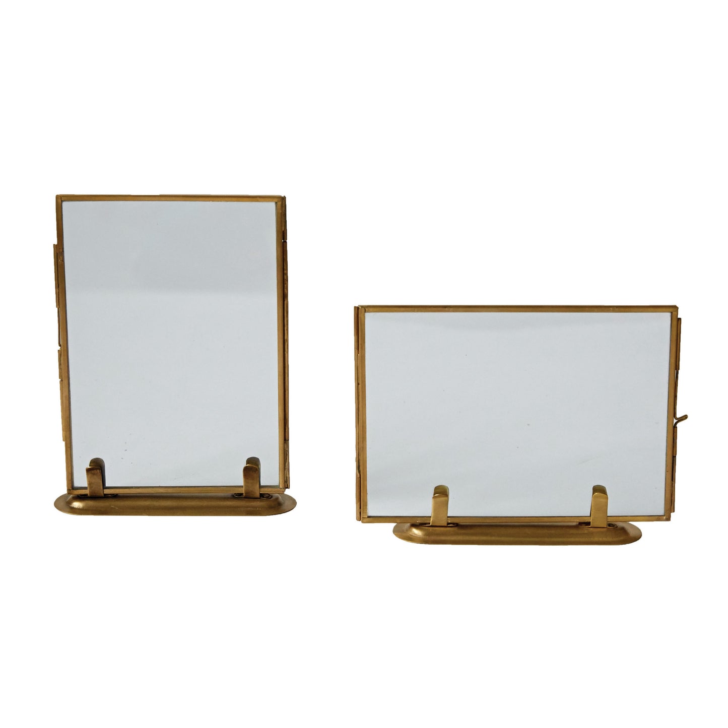 Brass/Glass Standing Photo Frame