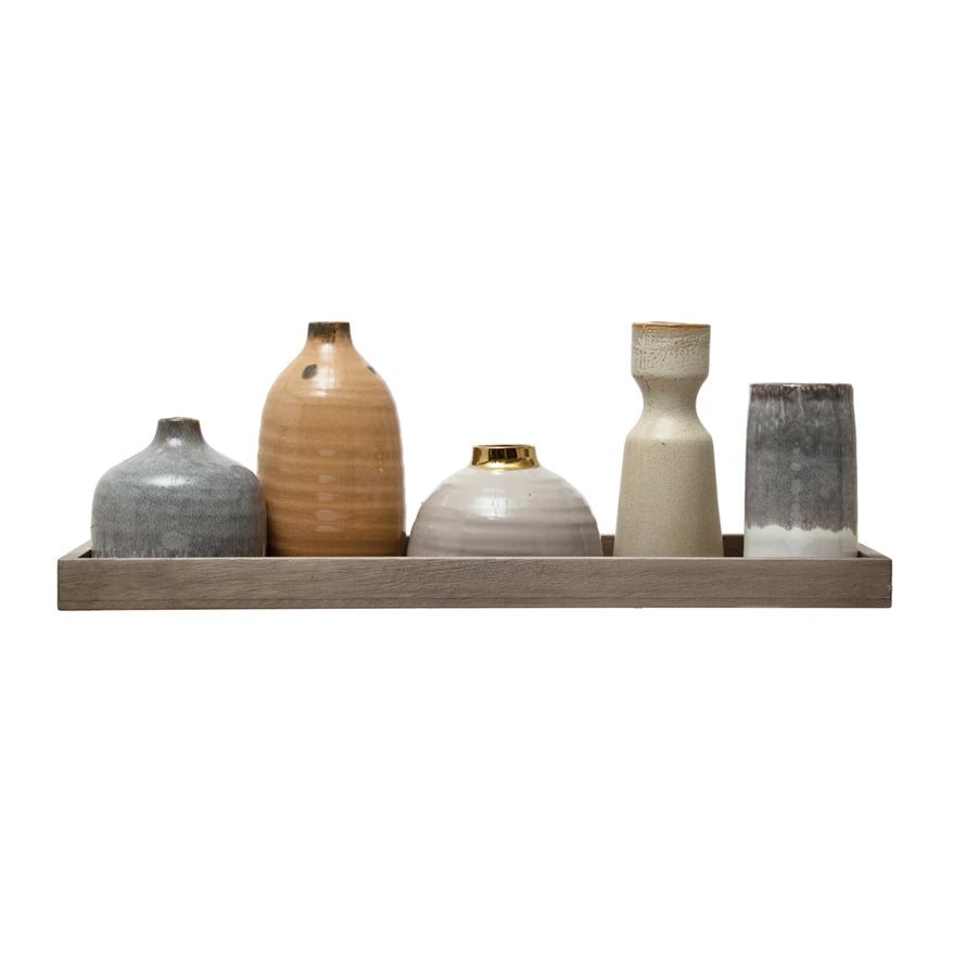 Mango Wood Vases EA