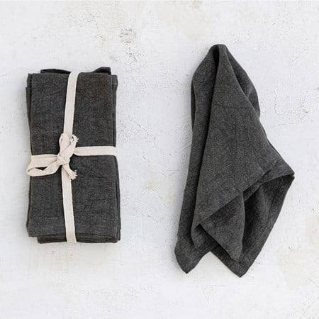 Stonewashed Linen Napkins S/4