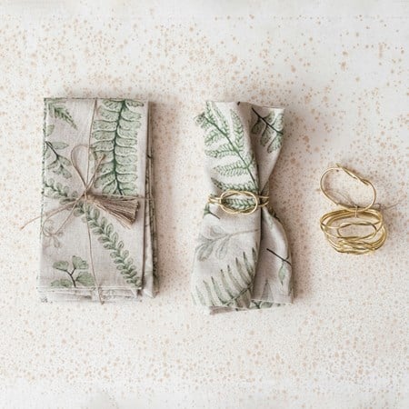 Cotton & Linen Printed Napkins S/4