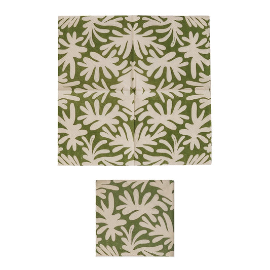 Paper Cocktail Napkins  Leaf Design