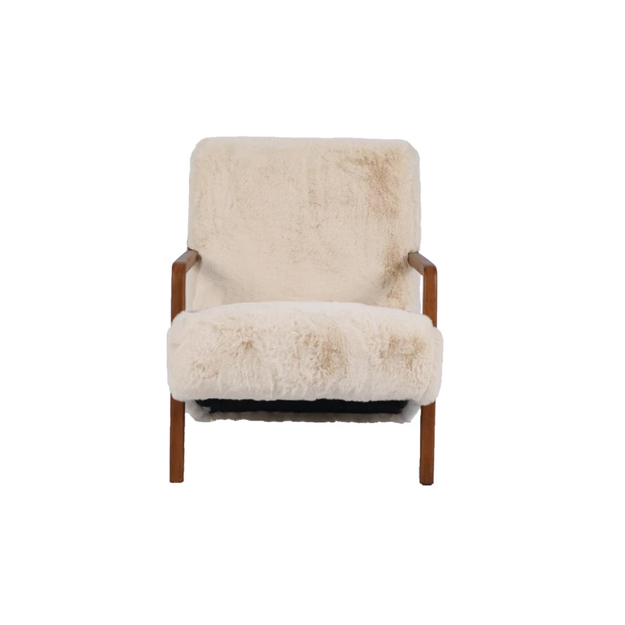 Faux Fir Upholstered Chair with Rubberwood Frame