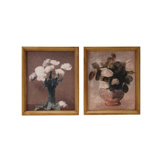 Wood Framed Vintage Wall Decor 2 Styles