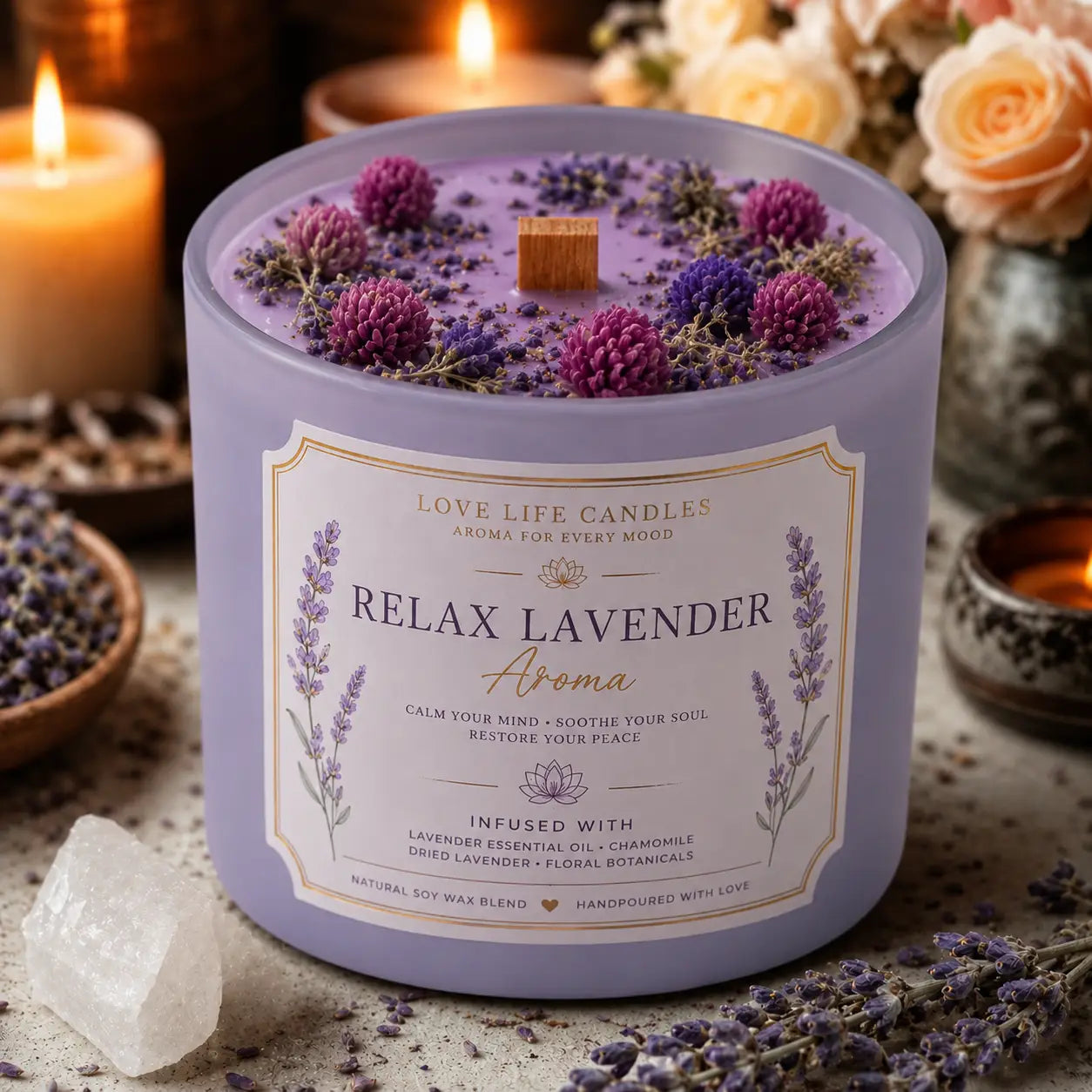 Relax Lavender Aroma Candle